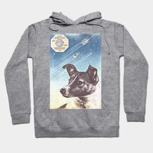 Laika Space Dog / Retro Faded Soviet Style Design Hoodie